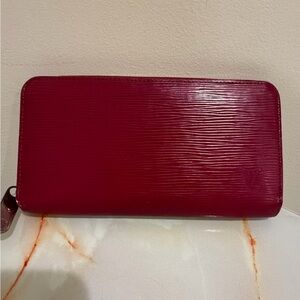 Louis Vuitton Deep Red Women's Epi Wallet